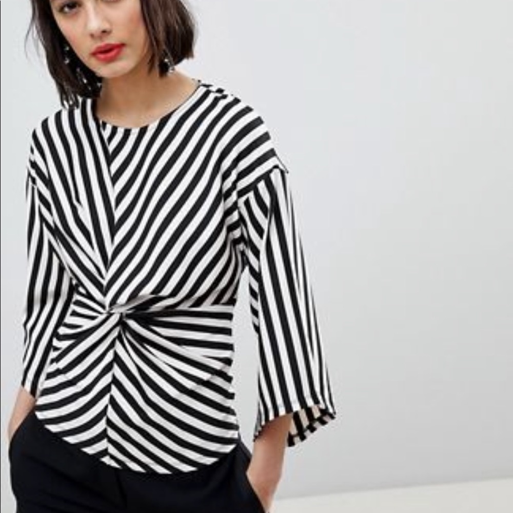 ASOS striped knot top